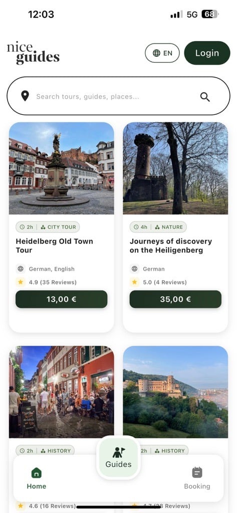 NiceGuides Mobile App