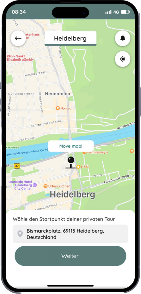 Bildschirmfoto der Nice Guides App auf dem iPhone.